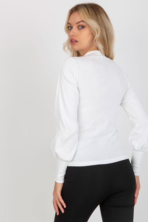 Valge soonik Basic laiade varrukatega...