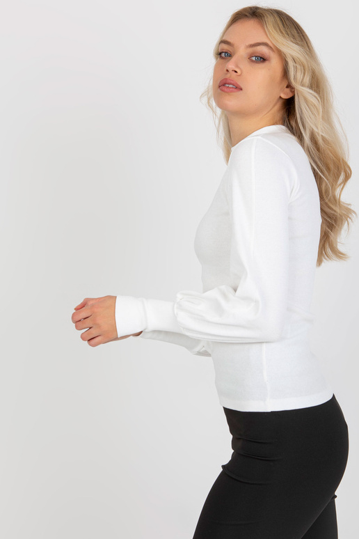 Valge soonik Basic laiade varrukatega...