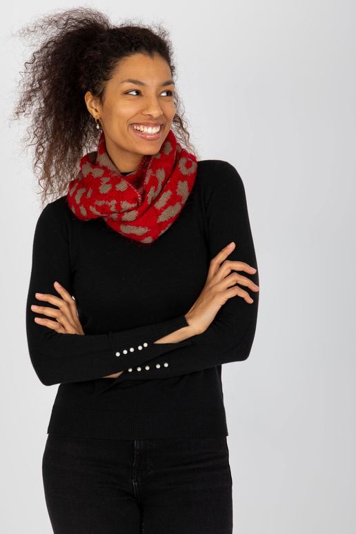 Punase ja tumebeeži naiste mustriga...