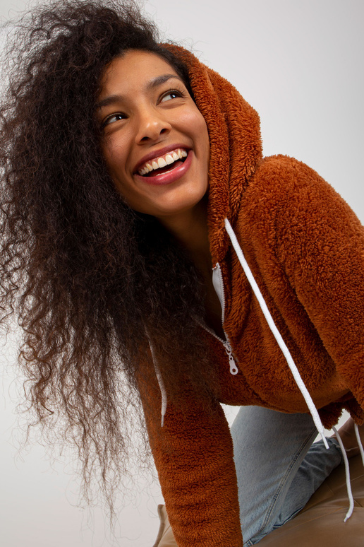 Helepruun karusnahast kapuuts RUE PARIS