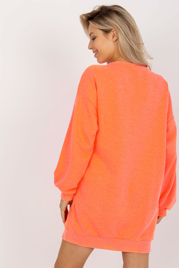 Fluo oranž oversize trükiga dressipluus 2