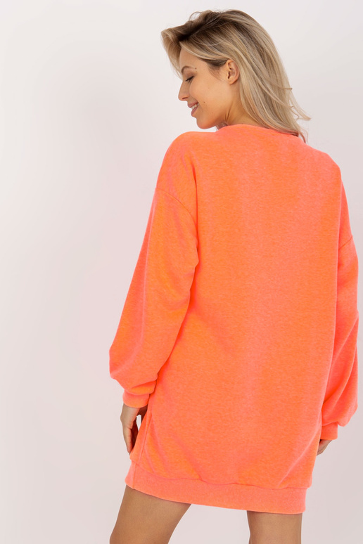 Fluo oranž oversize trükiga dressipluus