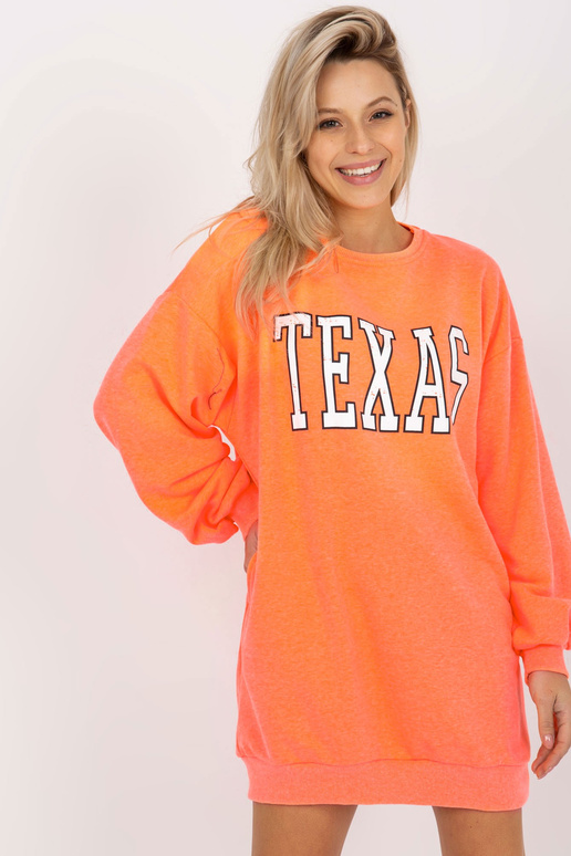 Fluo oranž oversize trükiga dressipluus