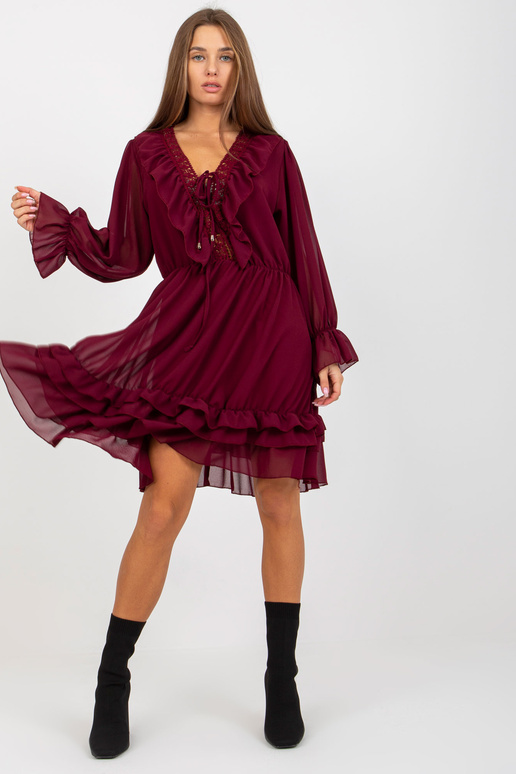 Burgundia boho kleit volangide ja... Burgundia boho kleit volangide ja...