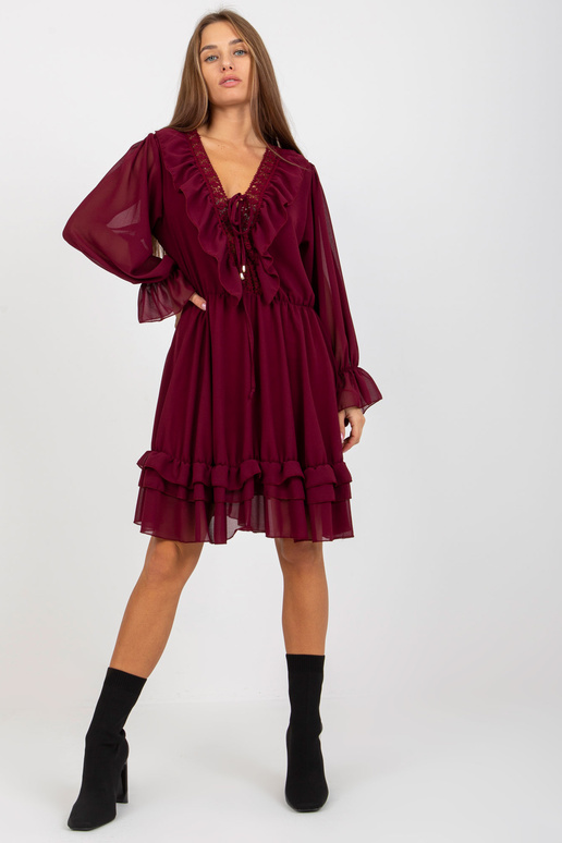 Burgundia boho kleit volangide ja... Burgundia boho kleit volangide ja...