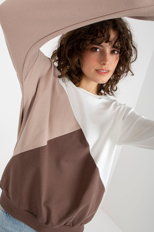 Valge ja pruun Basic Cotton Casual...