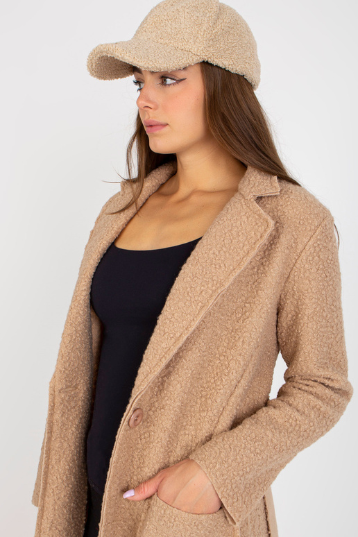 Beež plüüsist maksimantel köitmisega...