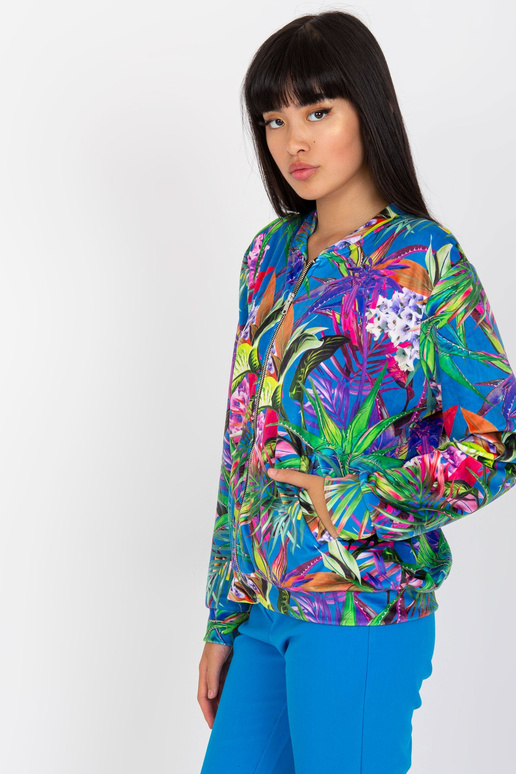 Sini-lilla bomber dressipluus trükiga...