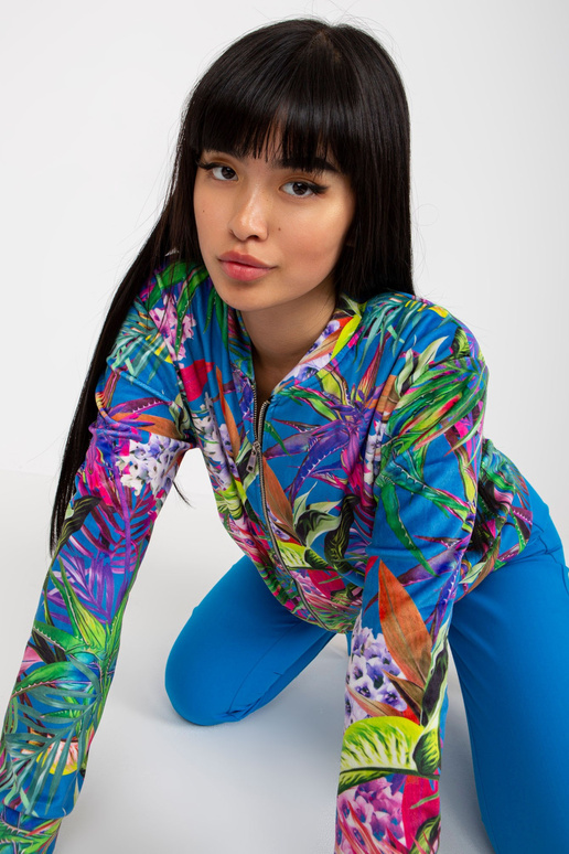 Sini-lilla bomber dressipluus trükiga...