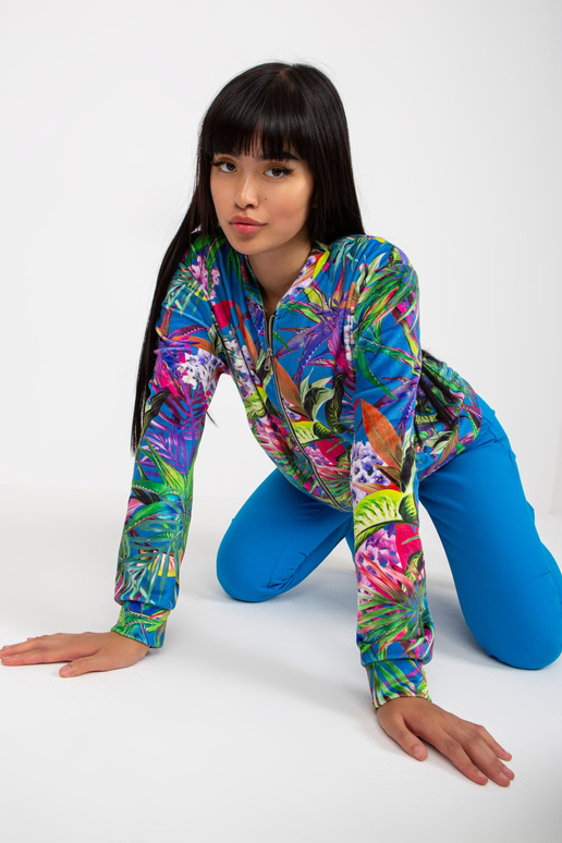 Sini-lilla bomber dressipluus trükiga...