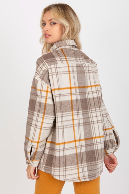 Beež naiste soe ruuduline taskutega särk