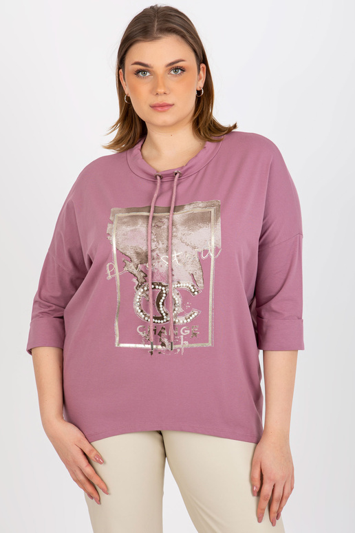 Määrdunud roosa pluss suuruses pluus...