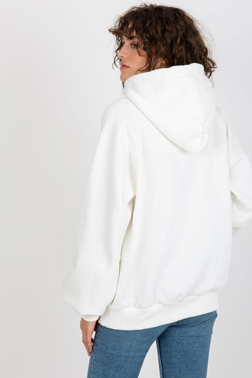 Ecru dressipluus oversize känguru mustriga 2