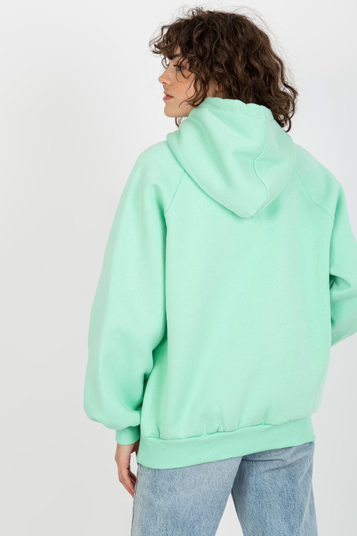 Mint dressipluus oversize känguru mustriga