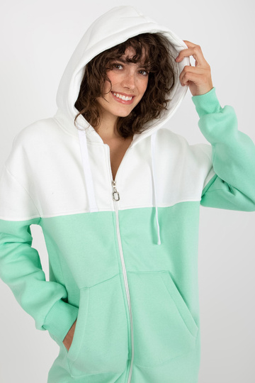 Ecru-mint tõmblukuga...