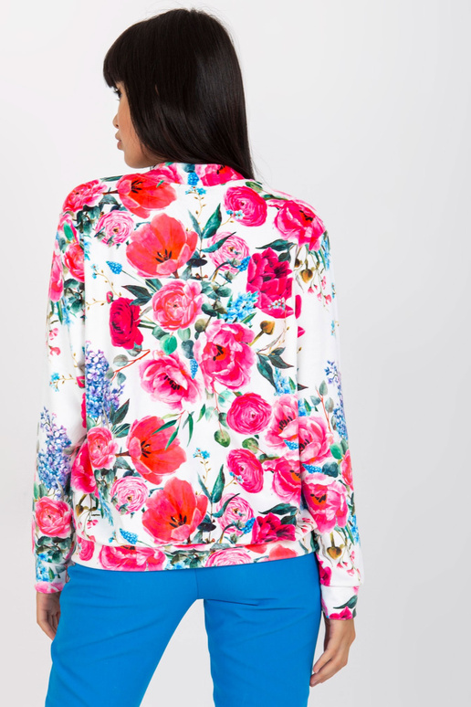 Valge ja roosa lilledega veluurist...