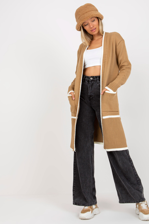 Tumebeež naiste taskutega kardigan...