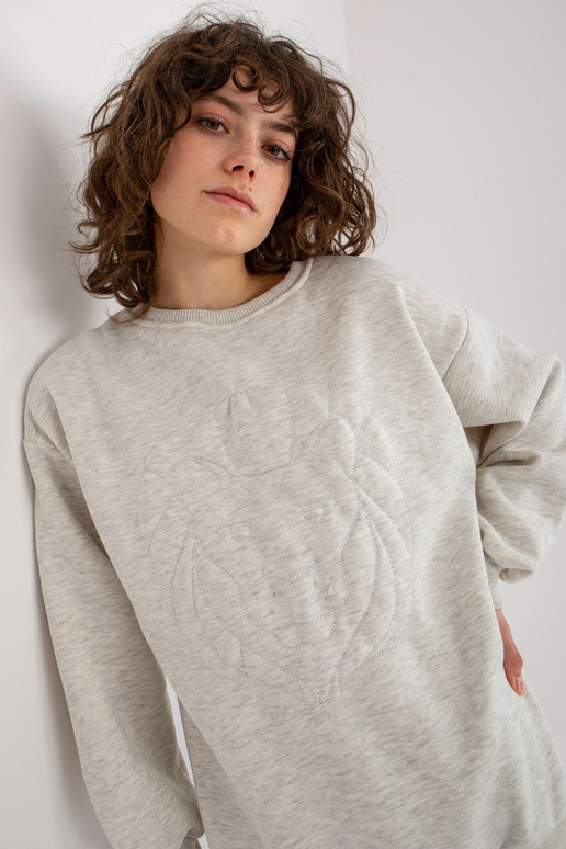 Helehall Oversize kapuutsita kampsun