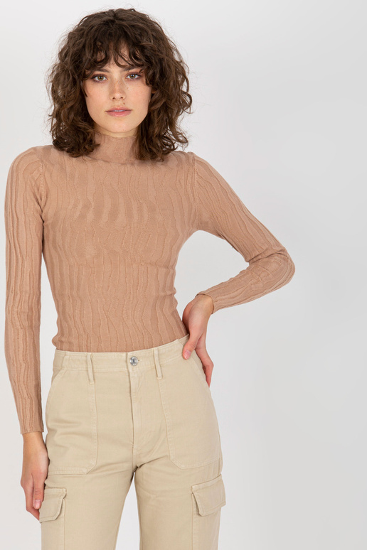 Naiste kaameliga poolkaelusega kampsun