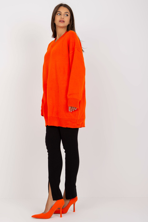 V-kaelusega oranž kootud kleit RUE PARIS