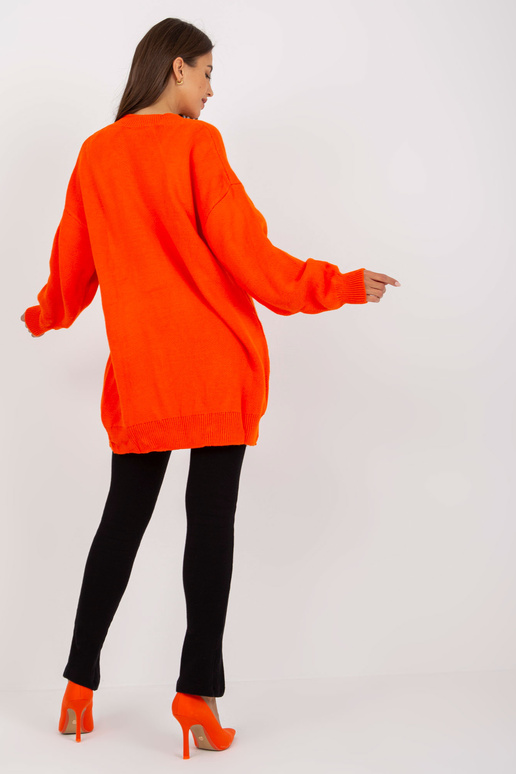 V-kaelusega oranž kootud kleit RUE PARIS