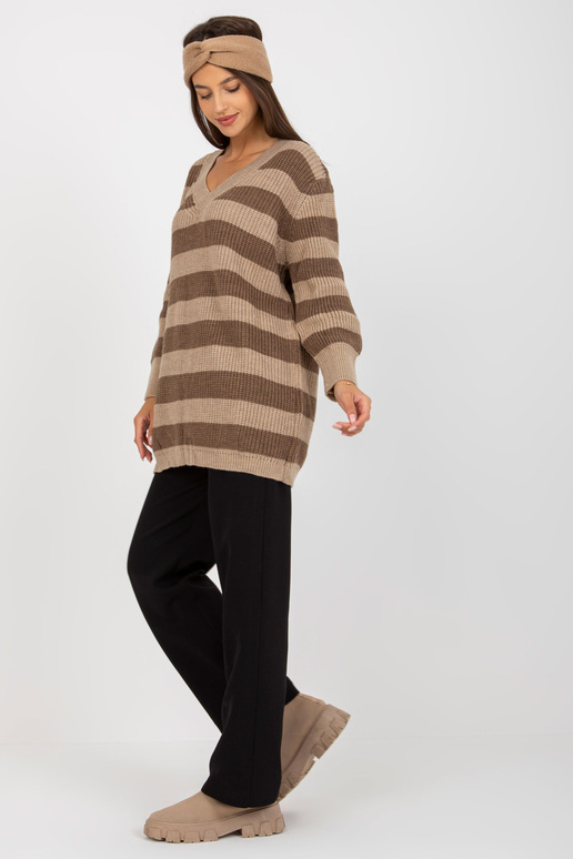 Pruun-beež pikk oversize villane...