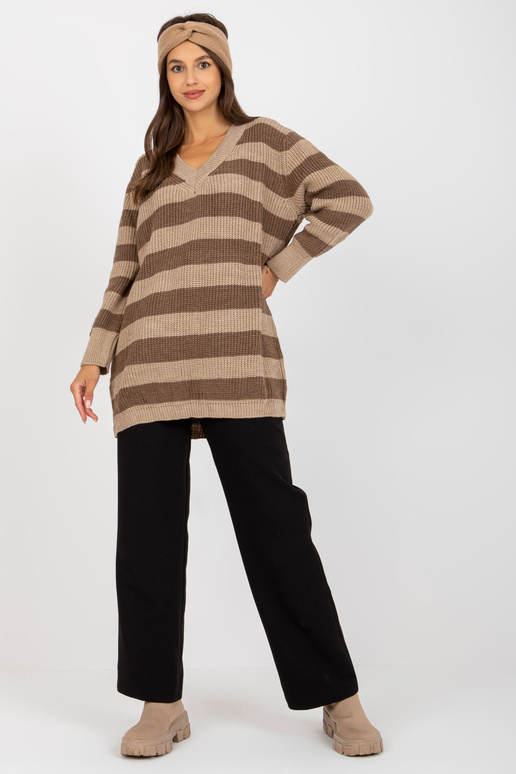 Pruun-beež pikk oversize villane...