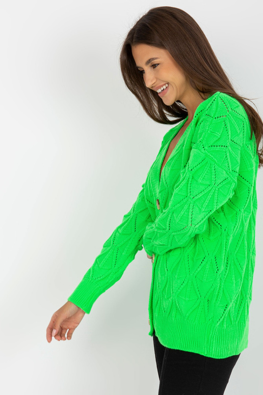 Fluo roheline ažuurne nööpidega...