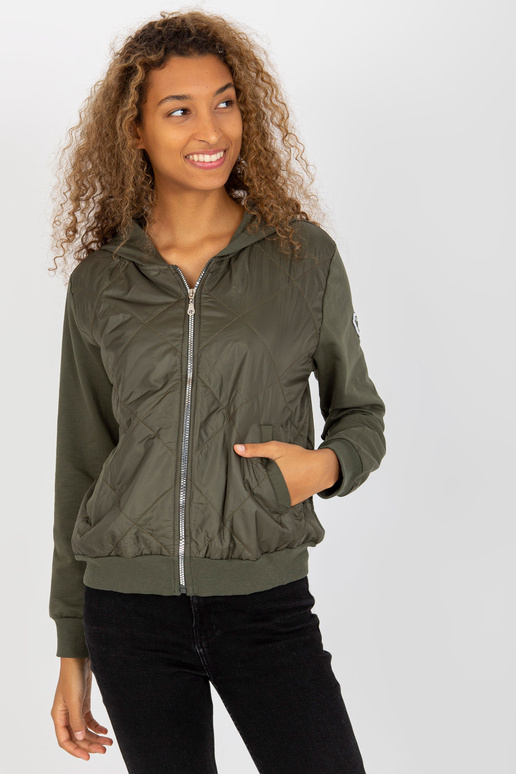 Khaki tepitud taskutega bomber...
