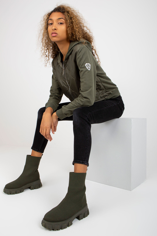 Khaki tepitud taskutega bomber...