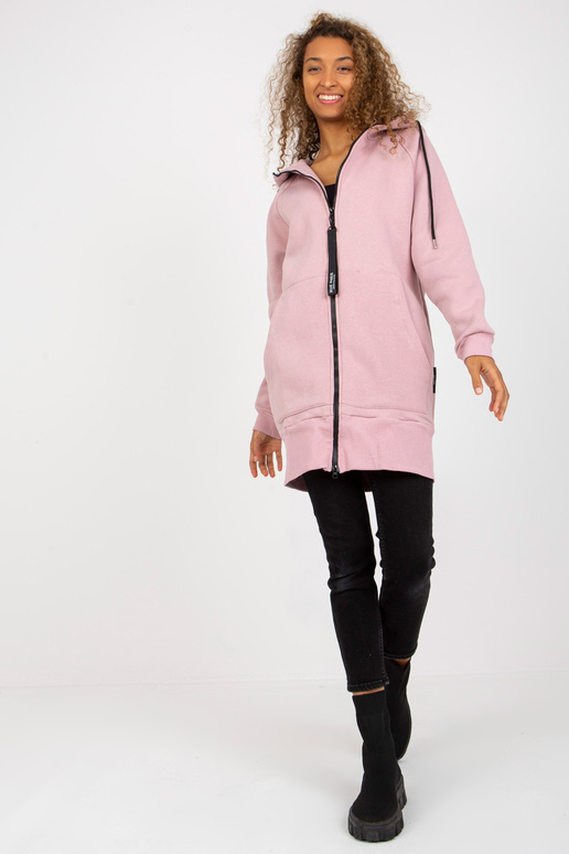 Roosa pikk tõmblukuga dressipluus RUE...