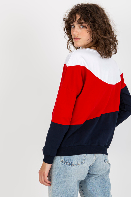 Valge ja tumesinine ümara kaelusega...