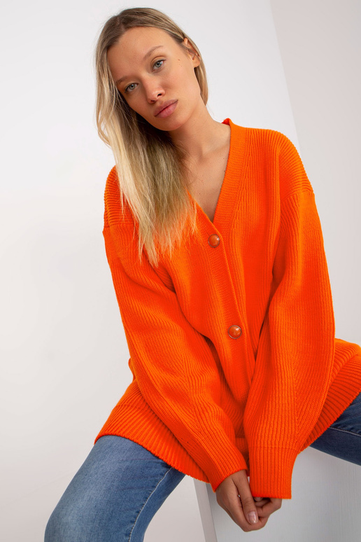 Oranž pikk nööpidega kardigan RUE PARIS