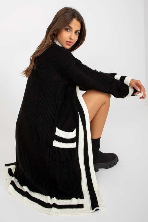 Must ülisuur pikk kardigan RUE PARIS