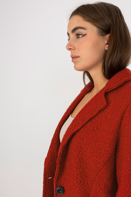 Tumeoranž OCH BELLA lukuga plüüsmantel