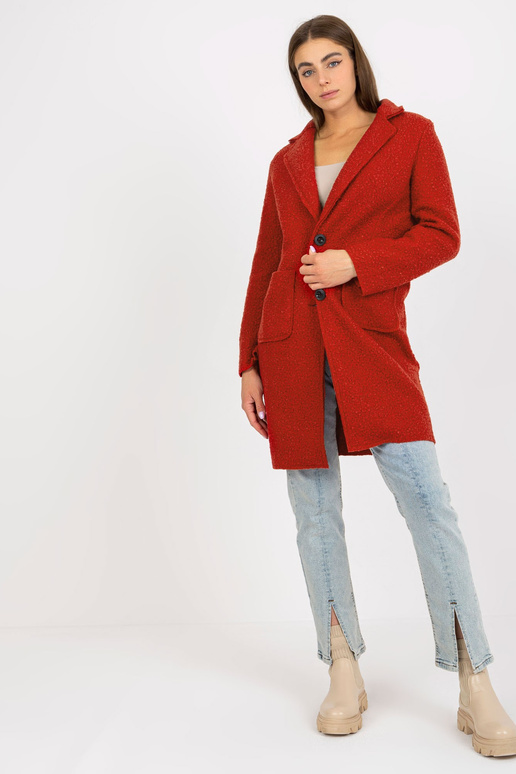 Tumeoranž OCH BELLA lukuga plüüsmantel