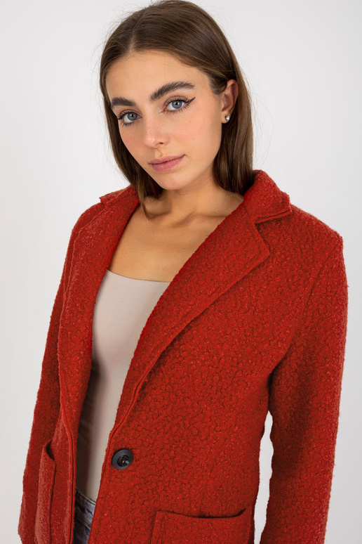 Tumeoranž OCH BELLA lukuga plüüsmantel