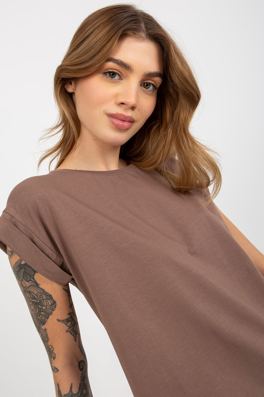 Pruun ühevärviline Cotton Revolutioni T-särk