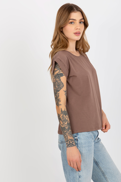 Pruun ühevärviline Cotton Revolutioni T-särk