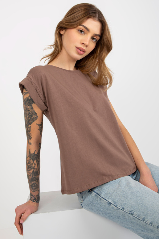 Pruun ühevärviline Cotton Revolutioni T-särk