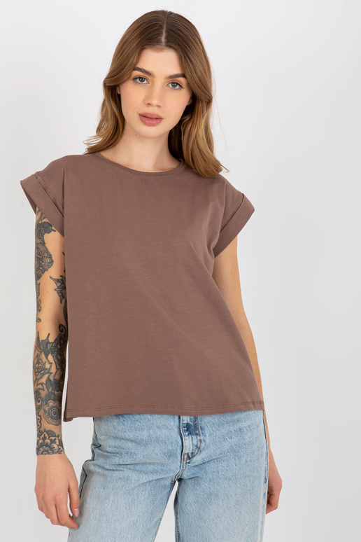Pruun ühevärviline Cotton Revolutioni T-särk