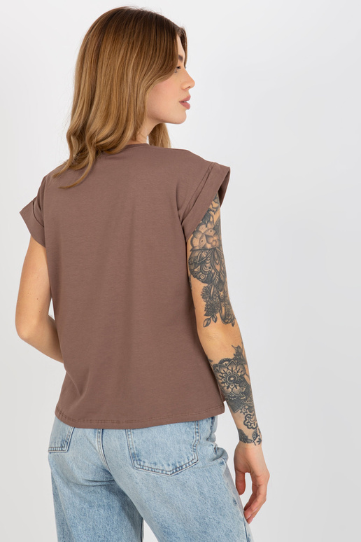Pruun ühevärviline Cotton Revolutioni T-särk