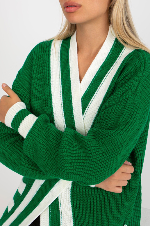 Roheline pikk taskutega kardigan RUE...