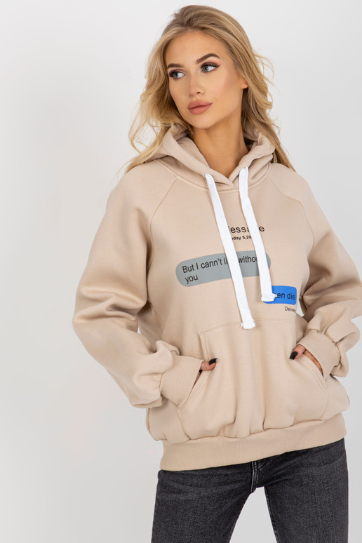 Beež dressipluus ülisuure kängurutrükiga