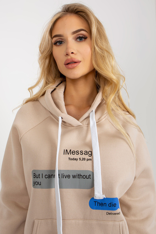 Beež dressipluus ülisuure kängurutrükiga