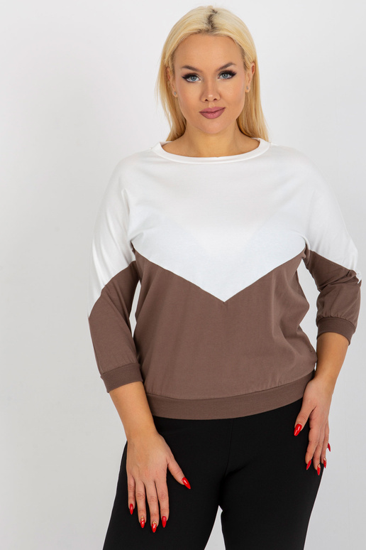 Ecru-pruun pluss suuruses ümara...