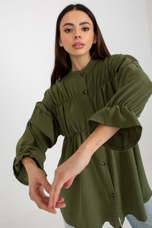 Khakivärvi boho särk volangide ja volangidega OCH BELLA