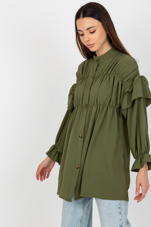 Khakivärvi boho särk volangide ja volangidega OCH BELLA