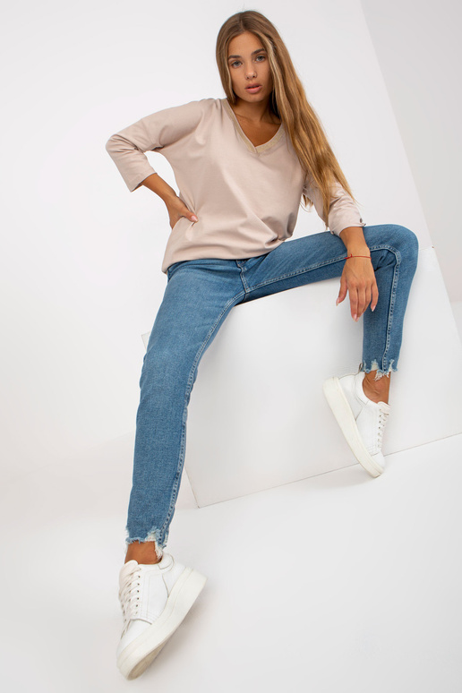 Beež igapäevane 3/4 varrukatega pluus...