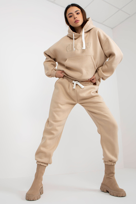 Beež kaheosaline kapuutsiga...